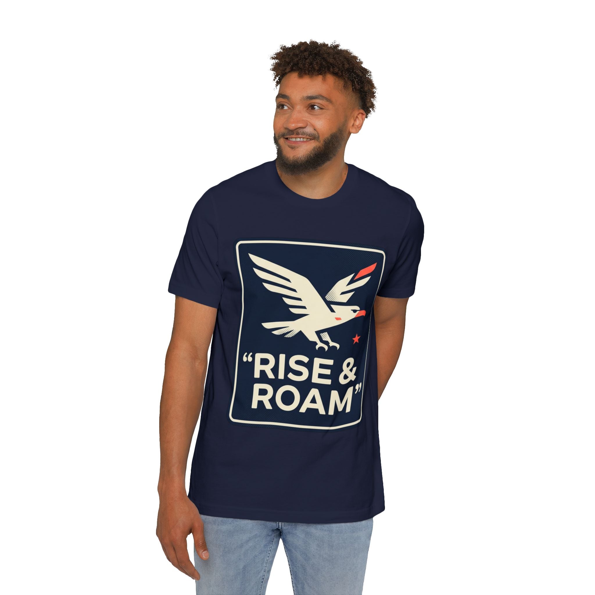 Rise & Roam Eagle T-Shirt — Vintage Americana Graphic Tee
