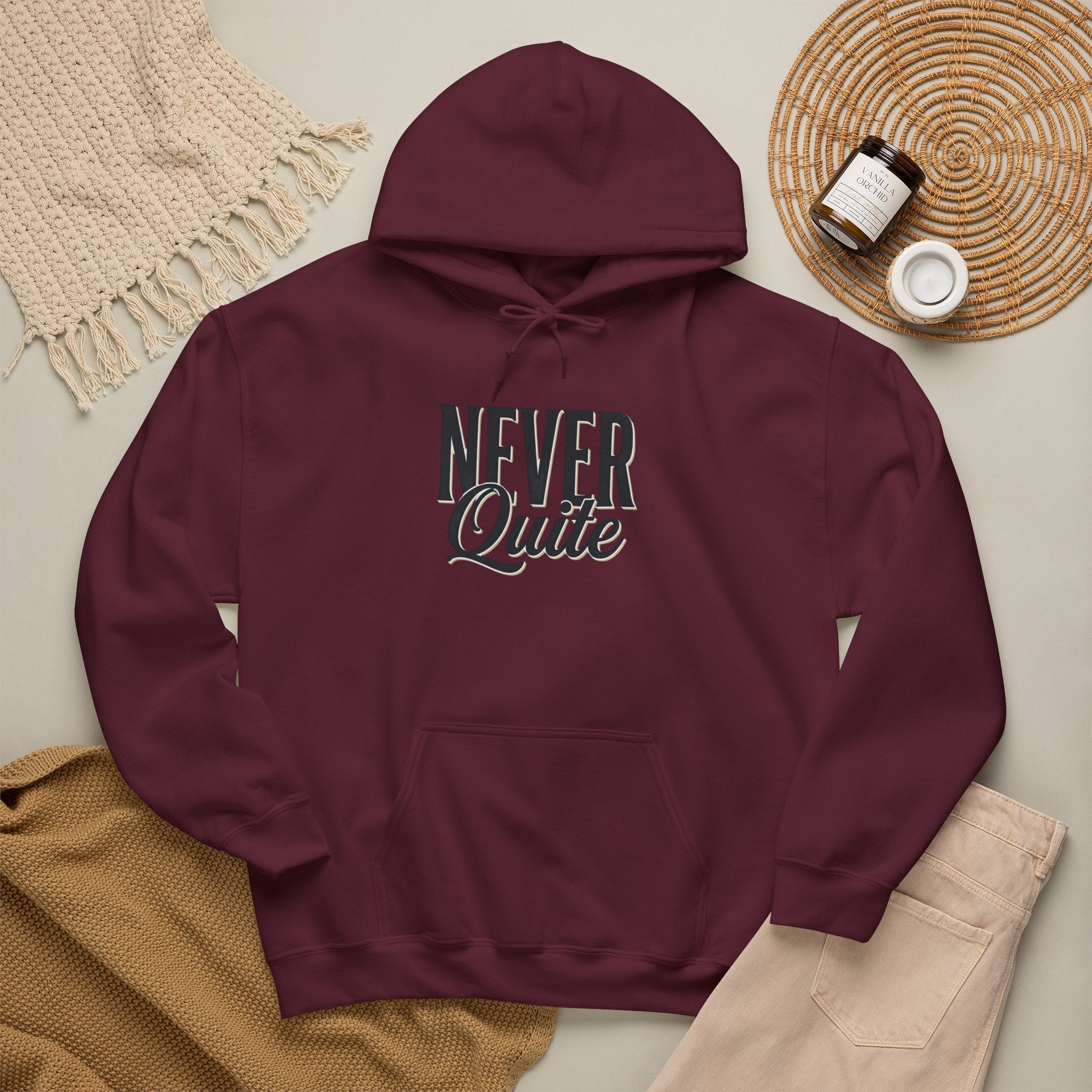 Women's motivational script hoodie product photo
