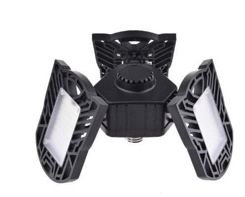 60W Deformable LED Garage Light – High-Intensity Industrial Lamp with Adjustable Panels