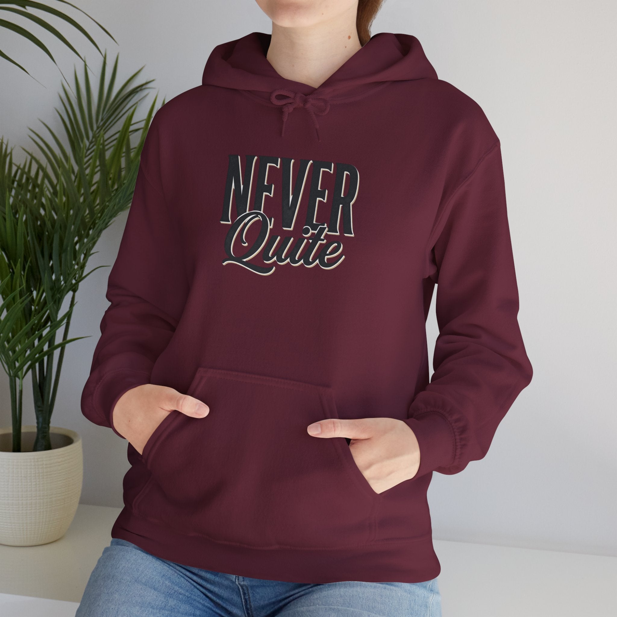 Cozy oversized hoodie styled with leggings