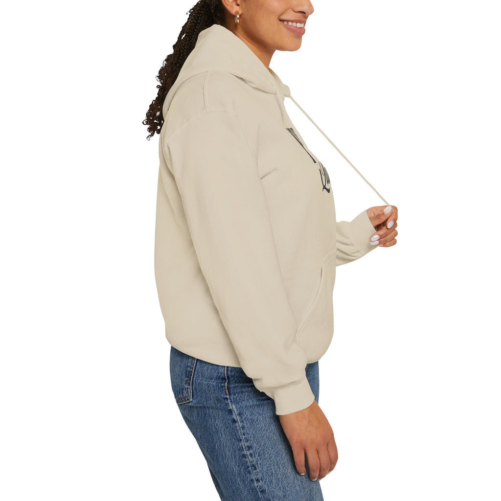 Streetwear hoodie back view with kangaroo pocket