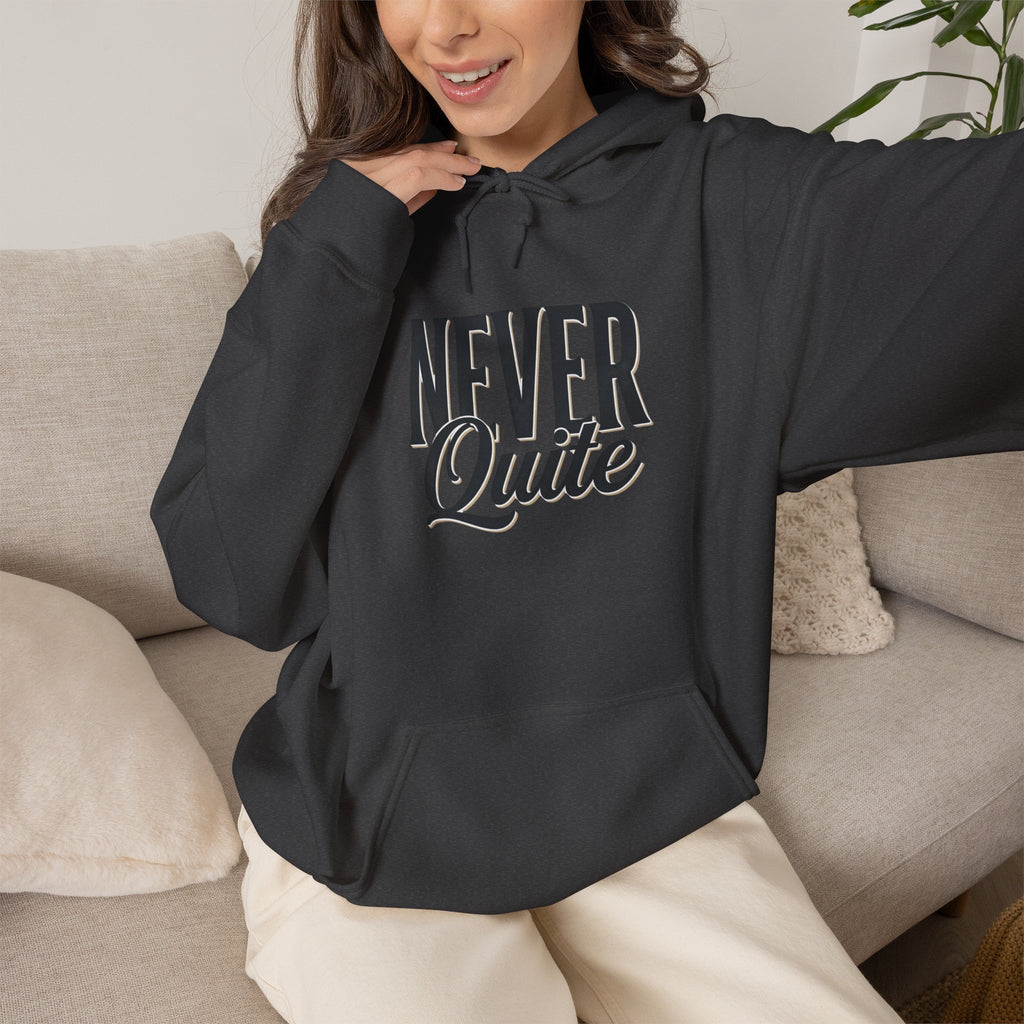 Never Quite Done hoodie available color swatches