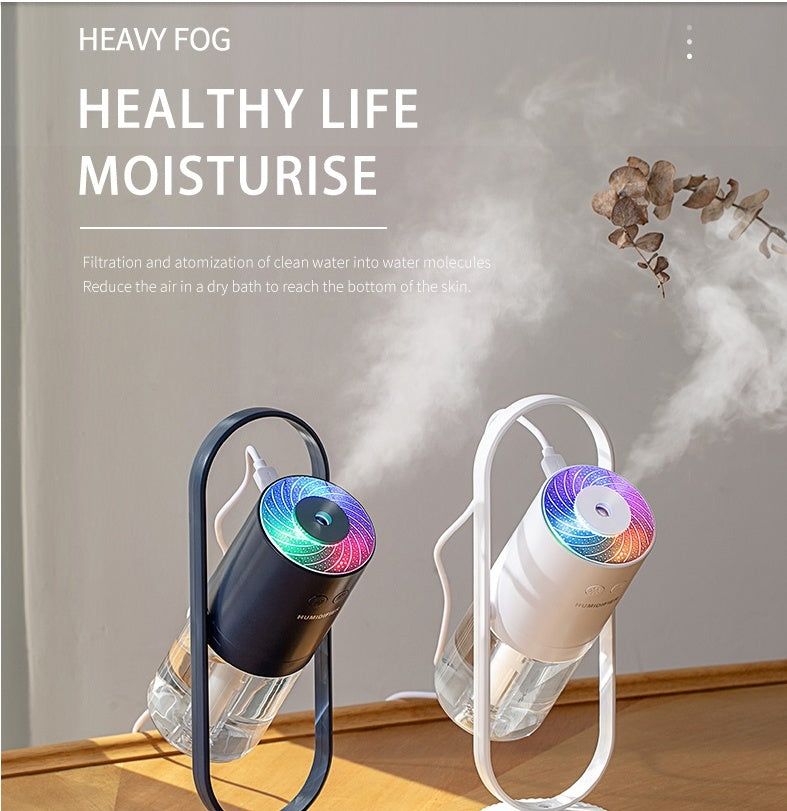 Magic Shadow USB Air Humidifier with Projection Night Light – Ultrasonic Cool Mist Maker & Mini Air Purifier for Home, Office & Car (200ML, Quiet, Portable)