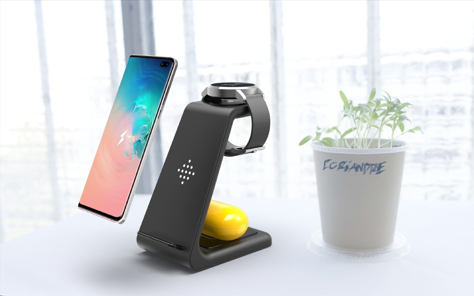 3-in-1 Wireless Charging Station – Fast Charge Dock for Phone, Watch & Earbuds