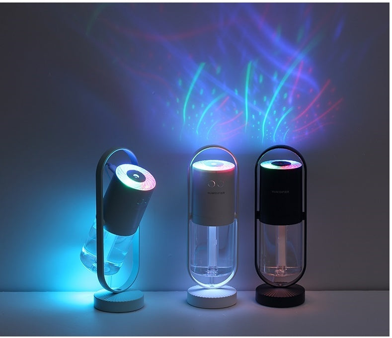 Magic Shadow USB Air Humidifier with Projection Night Light – Ultrasonic Cool Mist Maker & Mini Air Purifier for Home, Office & Car (200ML, Quiet, Portable)