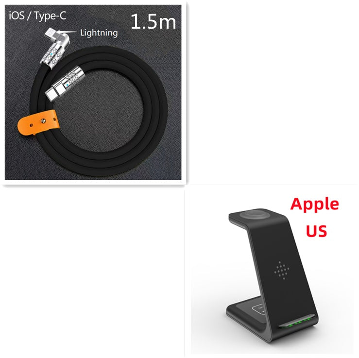 3-in-1 Wireless Charging Station – Fast Charge Dock for Phone, Watch & Earbuds