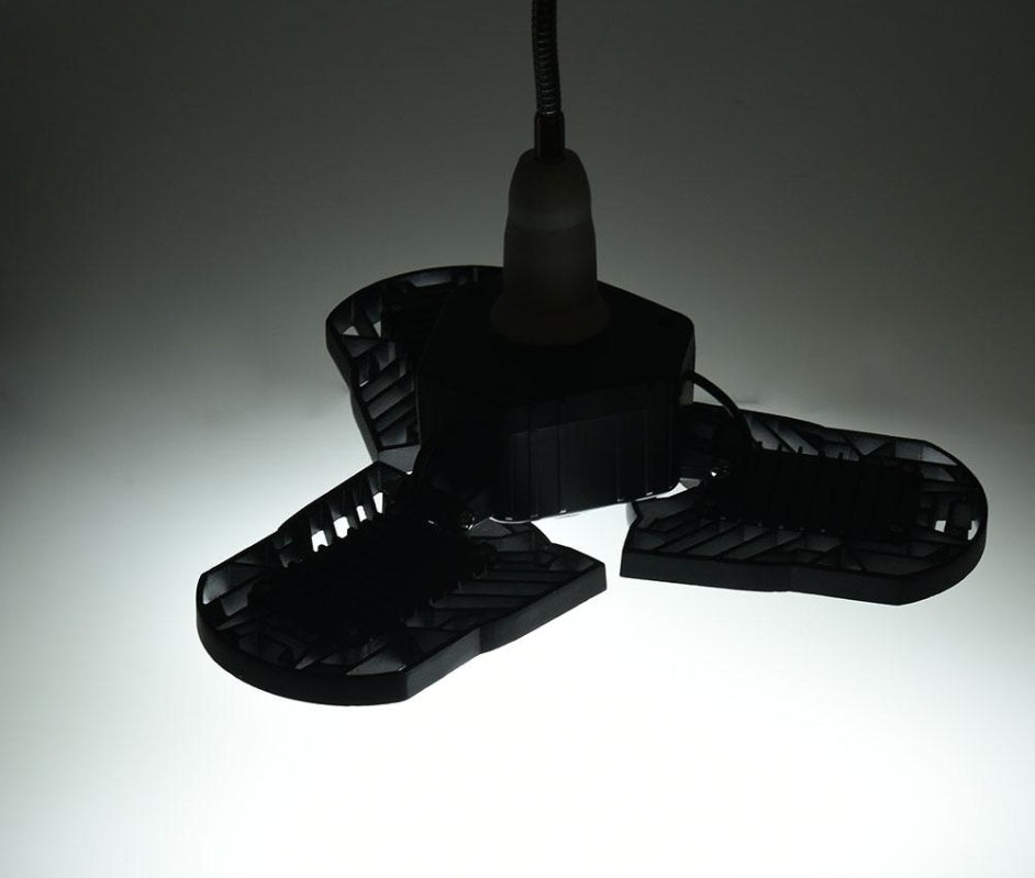 60W Deformable LED Garage Light – High-Intensity Industrial Lamp with Adjustable Panels