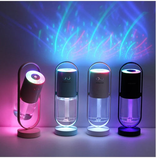 Magic Shadow USB Air Humidifier with Projection Night Light – Ultrasonic Cool Mist Maker & Mini Air Purifier for Home, Office & Car (200ML, Quiet, Portable)