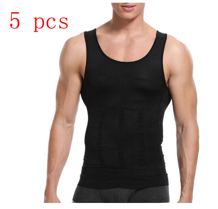 Men's Tummy Control Compression Shaper Vest – Slimming Body Sculpt Tank