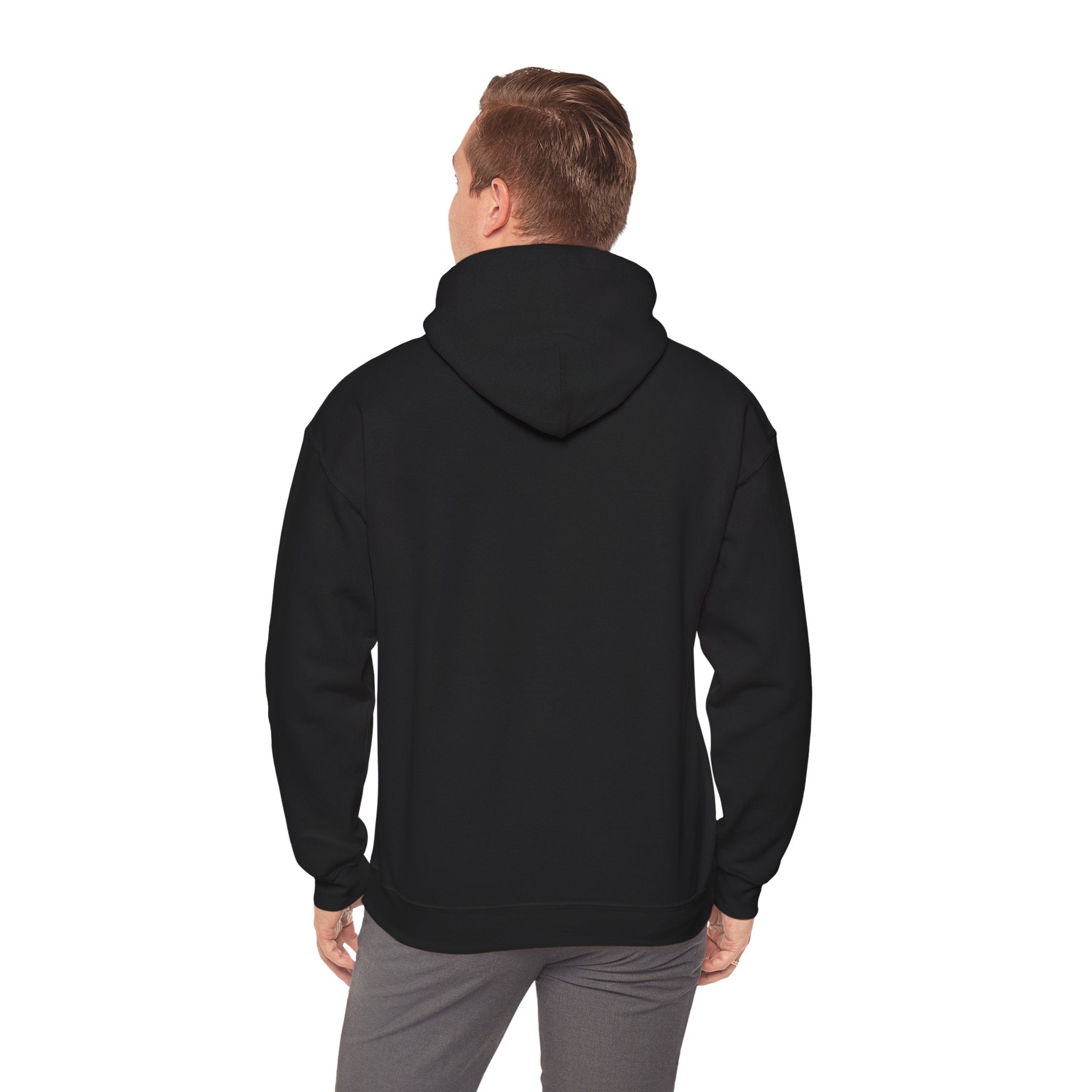Never Quite Done hoodie side profile view