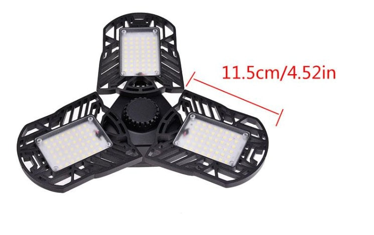 60W Deformable LED Garage Light – High-Intensity Industrial Lamp with Adjustable Panels