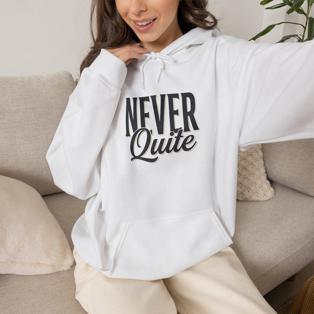 Minimalist quote hoodie flat lay photo