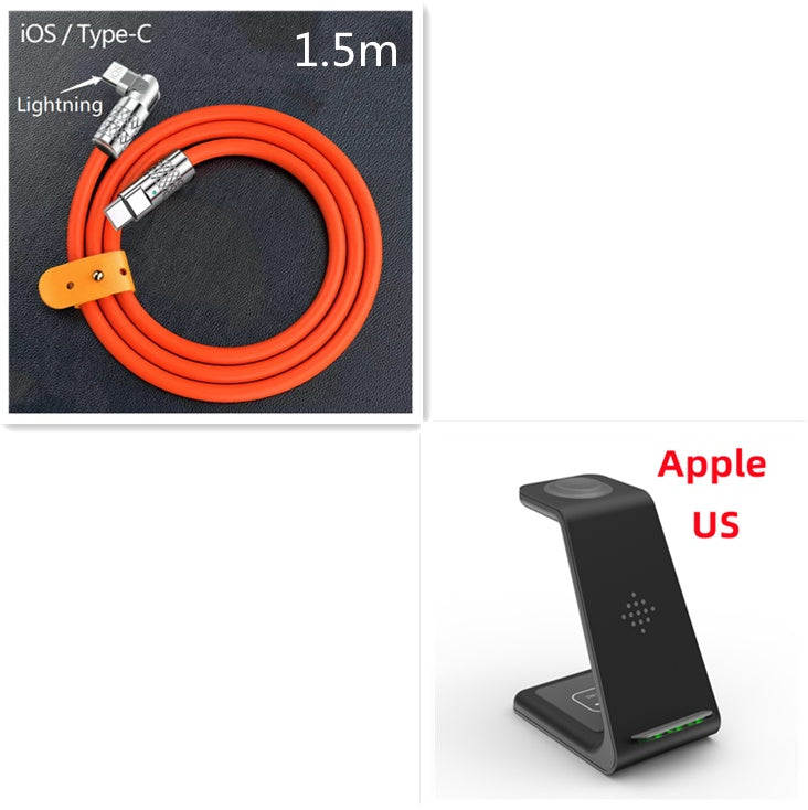3-in-1 Wireless Charging Station – Fast Charge Dock for Phone, Watch & Earbuds